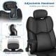 Adjustable headrest of the black kneading massage office chair, featuring angle adjustment for personalized comfort.