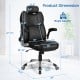 Kneading massage office chair in black with adjustable headrest, lumbar cushion, and 300 lbs weight capacity.