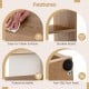 Close-up of the Convex Bookshelf features, showcasing the easy-to-clean surface and durable board for versatile storage.