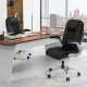 Modern height adjustable black PU leather office chair with rocking function, designed for comfort and versatile use.