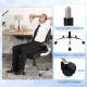 Modern height adjustable black PU leather office chair with rocking function, featuring a stable 5-claw base and 360°.
