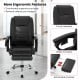 Massage adjustable executive chair in black with ergonomic features, retractable footrest, and comfy headrest for.