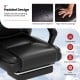 Massage adjustable executive chair with armrests, black PU leather, 5" padded seat for comfort and easy cleaning.