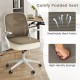 Ergonomic gray computer desk chair with breathable mesh fabric, padded seat, and flip-up arms for space-saving.