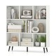 8-Cube Bookcase with 5 Tapered Metal Legs - Gallery View 4 of 10