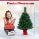 Mini 24-inch pre-lit Christmas tree with warm white LED lights, ideal for festive tabletop decoration.