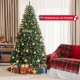 7.5 feet artificial Christmas tree with 2254 branch tips, featuring a folding metal stand and anti-slip foot pads.