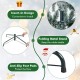 Folding metal stand with anti-slip foot pads for the 4.5 ft flocked Christmas tree, ensuring stability and floor.