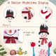 6FT Christmas inflatable snowman decoration with bright LED lights, scarf, and built-in sandbag for outdoor stability.