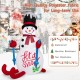 6FT inflatable Christmas decoration with LED lights, made of durable polyester, perfect for yard and porch display.