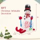 6FT Christmas inflatable snowman decoration with LED lights, built-in sandbag, perfect for yard and porch display.