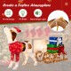 Pre-lit outdoor Xmas dog and sleigh with 170 warm bright lights, perfect for festive garden or porch decoration.