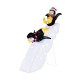 Christmas penguin decor with snowy slide, featuring 130 LED lights, for festive indoor or outdoor holiday displays.