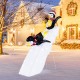 4 feet Christmas penguin decor with snowy slide, featuring 130 LED lights for festive outdoor holiday cheer.