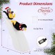 4 feet Christmas penguin ice skating decor on snowy slide with 130 LED lights, perfect for indoor and outdoor holiday.