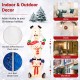 Lighted stacked snowmen Christmas decoration, 5.6 feet tall, with 150 LED lights for festive indoor and outdoor decor.