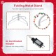 Folding metal stand with anti-slip foot pads for stability, designed for the 7 feet flocked Christmas tree.
