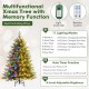 5 feet artificial Xmas tree with 11 lighting modes, remote control, and adjustable brightness for festive decor.