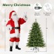 5-foot artificial Christmas tree with 250 LED lights, remote control, and hinged structure for easy setup, ideal for.