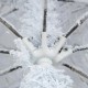 Close-up of the flocked base of a 6-foot artificial Xmas tree with 383 PE branch tips and hinged connections.