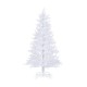 6 feet artificial Christmas tree with 383 white PE branch tips and 300 LED lights, perfect for festive holiday decor.