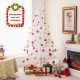 6 feet artificial Christmas tree with 383 PE branch tips and 300 LED lights, perfect for festive home decoration.