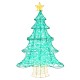 Lighted 4 feet artificial Christmas tree with 520 LED lights and top star, ideal for outdoor festive decoration.