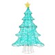 Lighted 4 feet artificial Christmas tree with 520 LED lights and top star, perfect for outdoor holiday decorations.