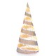 5-foot pre-lit Christmas cone tree with 300 warm white and 250 cold white LED lights for festive outdoor decor.