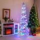 Spiral Christmas tree with 341 LED lights, 34 lighting modes, ideal for indoor and outdoor holiday decorations.