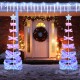 7 feet outdoor spiral Christmas tree with 341 LED lights, perfect for festive decoration at parties and front doors.