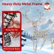 Pre-lit 4.6 feet Christmas reindeer with 170 LED lights, featuring a heavy-duty metal frame and elegant antlers for.