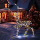 Pre-lit 4.6 feet Christmas reindeer with 170 LED lights, featuring a durable metal frame for outdoor holiday decor.