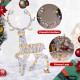 Pre-lit 4.6 feet Christmas reindeer with 170 LED lights, featuring graceful antlers and strong legs for outdoor display.