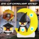 Inflatable owl on crescent moon with 3 LED lights, perfect for Halloween decoration and festive atmosphere.