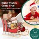 Christmas metal sleigh decoration with vibrant red body and 2-tier design, perfect for displaying gifts indoors or.