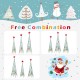 Tower-shaped Christmas trees in 3ft, 3.5ft, and 4ft sizes with removable star toppers, perfect for festive decoration.
