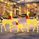 Lighted family deer set featuring 221 LED lights and decorative bows, perfect for festive indoor or outdoor displays.