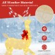 Lighted family deer set featuring 221 LED lights and durable all-weather fabric, perfect for festive outdoor decoration.
