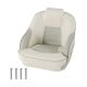 Captain bucket seat in white with waterproof PVC leather, ergonomic design, and thick cushions for boat sightseeing.