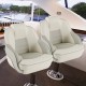 Two Captain Bucket Seats in white waterproof PVC leather, designed for boat sightseeing with ergonomic support and easy.