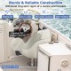 Captain bucket seat in white with waterproof PVC leather, designed for boat sightseeing, featuring ergonomic support.