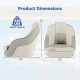 Captain bucket seat dimensions with waterproof PVC leather, ergonomic design, and 330 lbs weight capacity for boat.