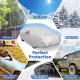 Car cover for 193-inch sedans, offering UV, rain, and snow protection with soft cotton lining and elastic band for.
