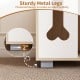 Close-up of the sturdy 2" metal legs of the Cat Bed Side Table, ensuring excellent stability for the wooden cat condo.