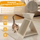 X-shaped cat scratcher made of high-density corrugated cardboard for claw sharpening and furniture protection.