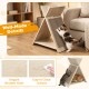 X-shaped cat scratcher with natural wood-like texture, perfect for claw sharpening and lounging. Easy to clean surface.