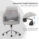 Adjustable gray office chair with armrest, featuring height adjustment from 19" to 23" for personalized comfort.