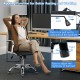 High back PU leather office chair with ergonomic design, adjustable height, and rocking backrest for comfort in office.