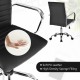 Close-up of the PU leather office chair showing soft sponge filling and ergonomic design for comfort and support.